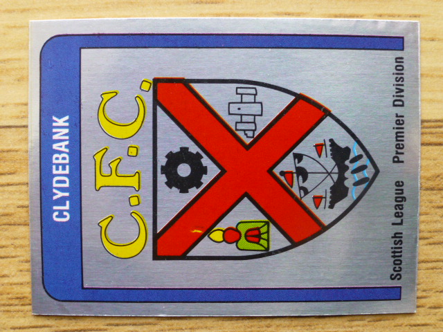 Panini Football 87 Badge - Clydebank (No.476)