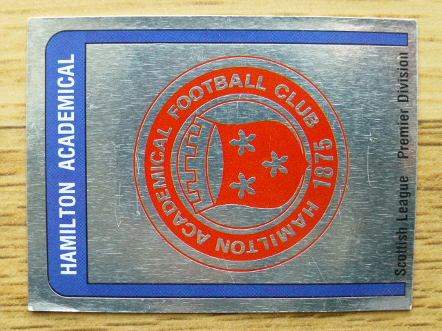 Panini Football 87 Badge - Hamilton Academical (No.512)