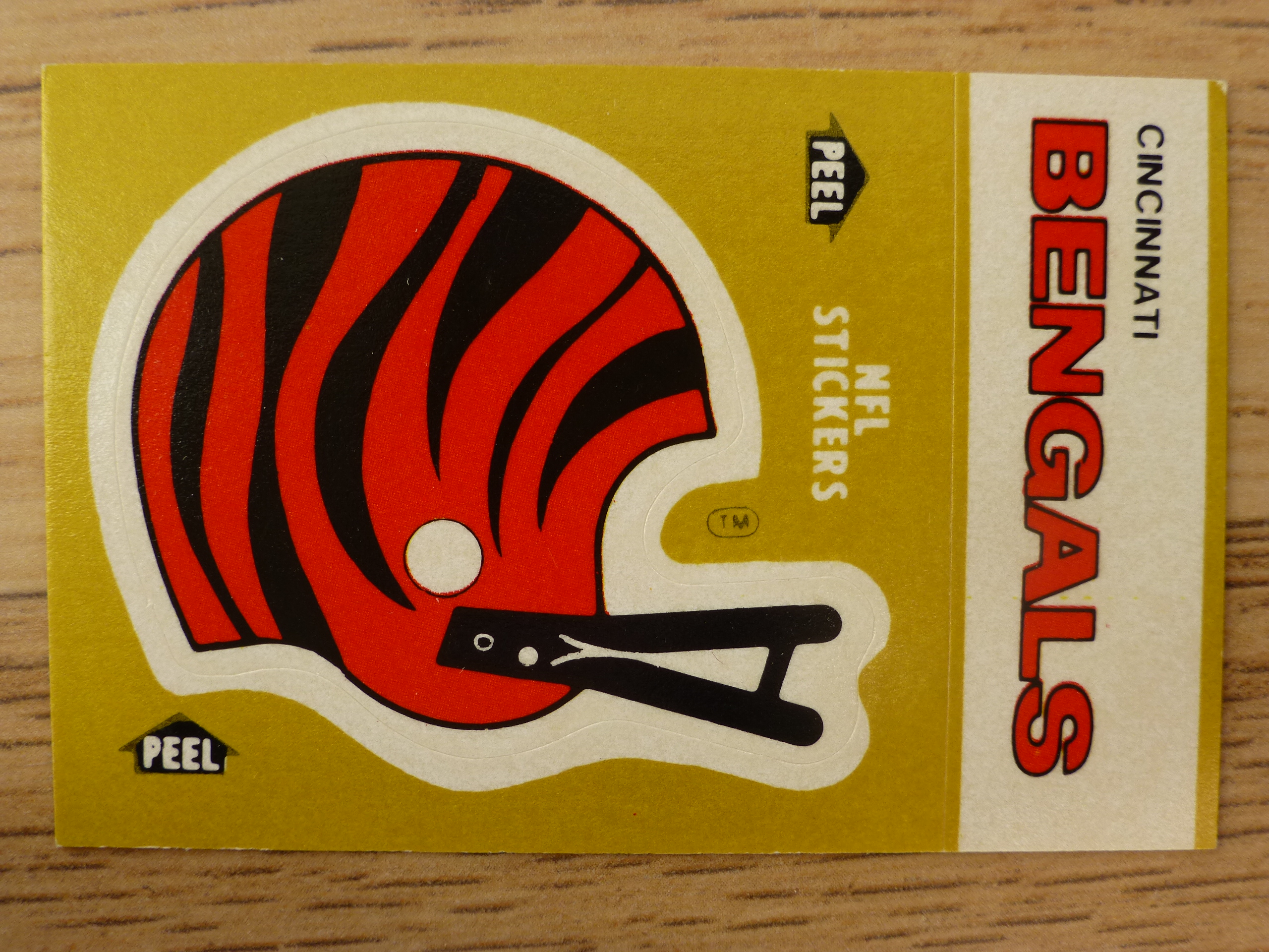 Fleer 83 American Football Collection - Cincinnatti Bengals Helmet