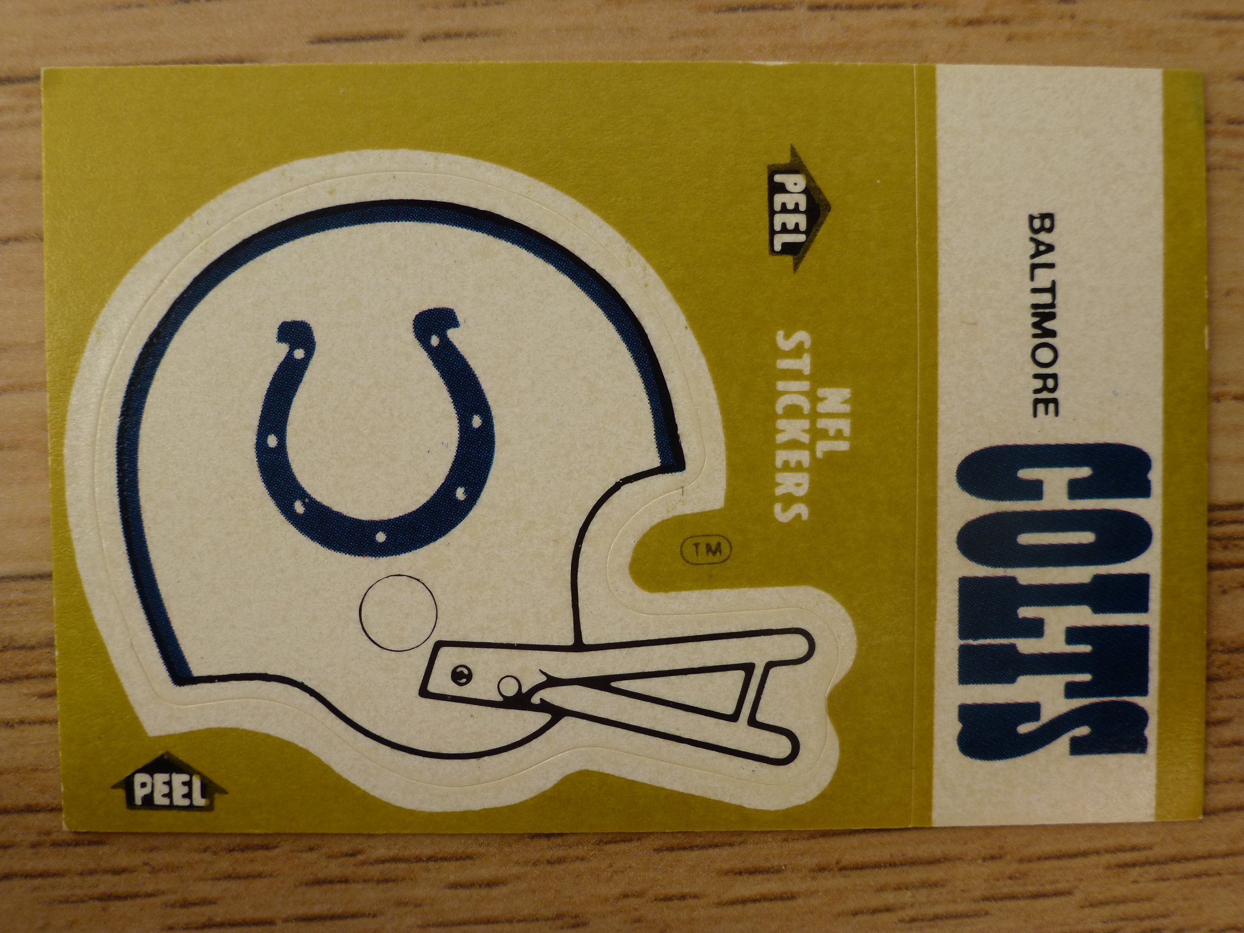 Fleer 83 American Football Collection - Baltimore Colts Helmet