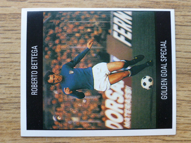 Orbis World Cup Italia 90 Sticker - Roberto Bettega (Golden Goal Special - M)