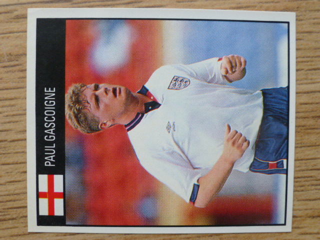 Orbis World Cup Italia 90 Sticker – Paul Gascoigne (No.59)