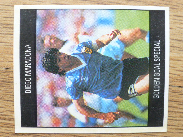 Orbis World Cup Italia 90 Sticker – Diego Maradona (Golden Goal – F)