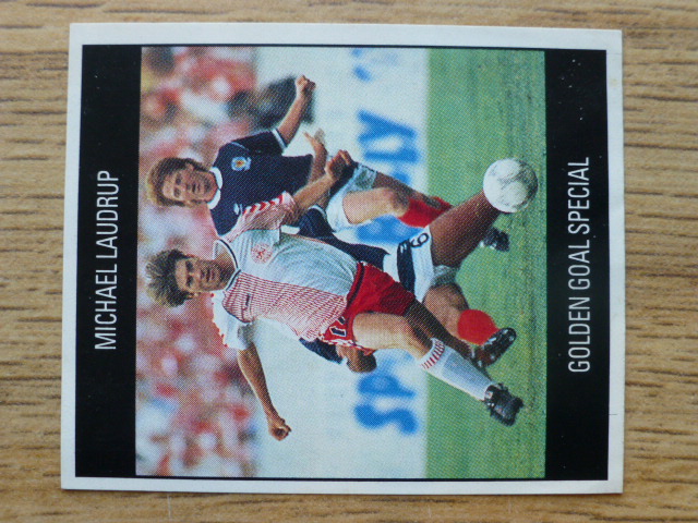 Orbis World Cup Italia 90 Sticker - Michael Laudrup (Golden Goal Special - N)
